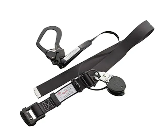 62-3982-61　［Discontinued］Detachable Winding Type Safety Belt (Hook: GH Type 53 mm Large Diameter Hook (Black))　NO.RU-301