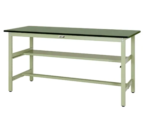 61-3750-61　［Discontinued］Work Table 300 Series with Fixed Intermediate Shelf H900mm　SWRH-660S1-GG