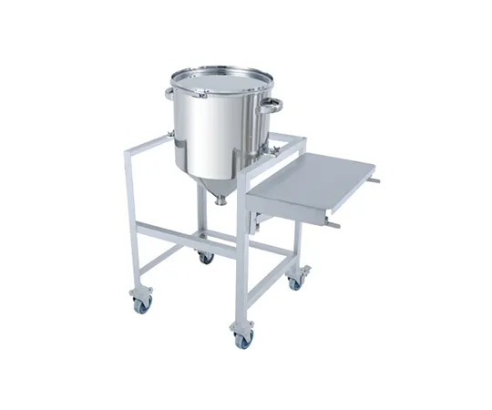 64-5068-60 Stainless Hopper Band-type Sealed Container 35L with Stand (with workbench) HT-CTL-ASCB-36