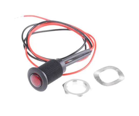 63-4772-49 Oxley Red Indicator, Lead Wires Termination, 10.2mm Mounting Hole Size OXL/CLH/100/FL30/AL
