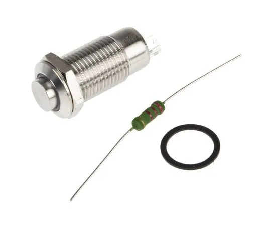63-4661-76 RS PRO Single Pole Single Throw (SPST) Latching Red LED Push Button Switch, IP65, IP67, 12 (Dia.)mm, Panel Mount, 24V 111-6519