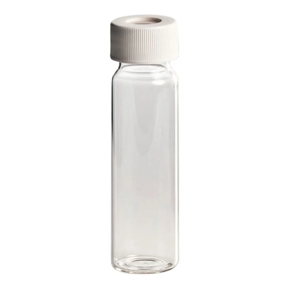 4-4814-05 EPA vial for drinking water analysis Unwashed transparent vial for VOC/VOA + white cap (with septum) 72 bottles 1112-40mL