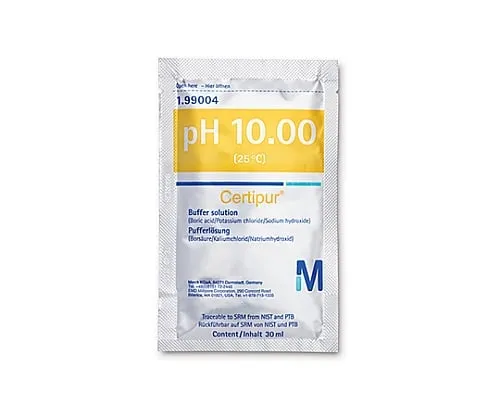 61-0322-86 Buffer Solution (Boric Acid/Potassium Chloride/Sodium Hydroxide, 30mL Aluminum Sachet Type x 30 Bags), Traceable for SRM Of NIST And PTB pH 10.00 (25°C) Certipur(R) 199004 1ST 1.99004.0001