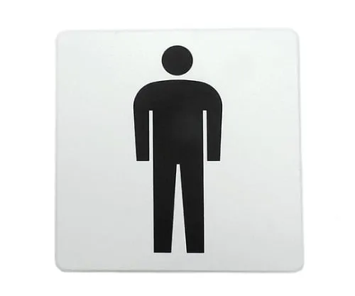 61-7419-45 100 x 100mm White Man Mark Black SAB1015-1