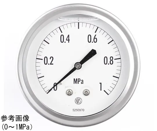 65-4322-64-20 Pressure Gauge with Glycerin (100Φ) with 0.6 MPa with Inspection Certificate GV47-143