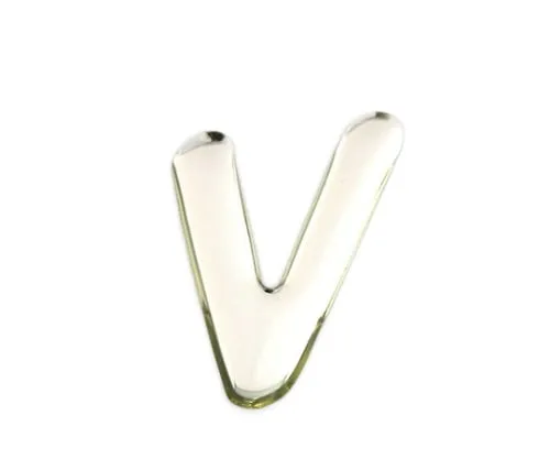 61-7427-96 Silver Metal Characters V 35mm x 1mm SM35-V