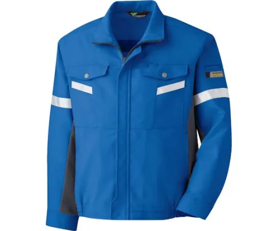 67-3131-46 Autumn/Winter Work Wear Antistatic Reflective Material Blouson VE543 Top Royal Blue x Charcoal S VE543-UE-S