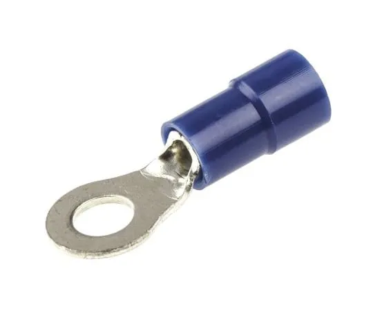 63-4891-31 RS PRO Insulated Crimp Ring Terminal, M4 Stud Size, 1.5mm² to 2.5mm² Wire Size, Blue 613-9508