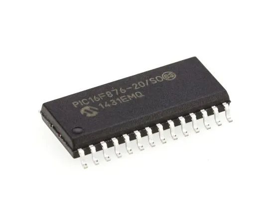 63-4804-80 Microchip PIC16F876-20/SO, 8bit PIC Microcontroller, 20MHz, 256 x 8 words, 8K x 14 words Flash, 28-Pin SOIC PIC16F876-20/SO