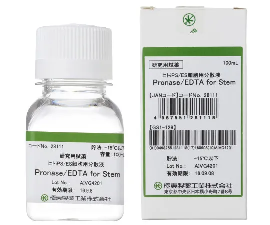63-2993-57 Cell dispersion (for human iPS/ES cells) Pronase/EDTA for Stem 28111