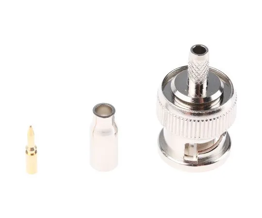 63-4874-30 RS Pro Straight 50Ω Cable Mount BNC Connector, Plug, Nickel, Crimp Termination, RG174 546-3585
