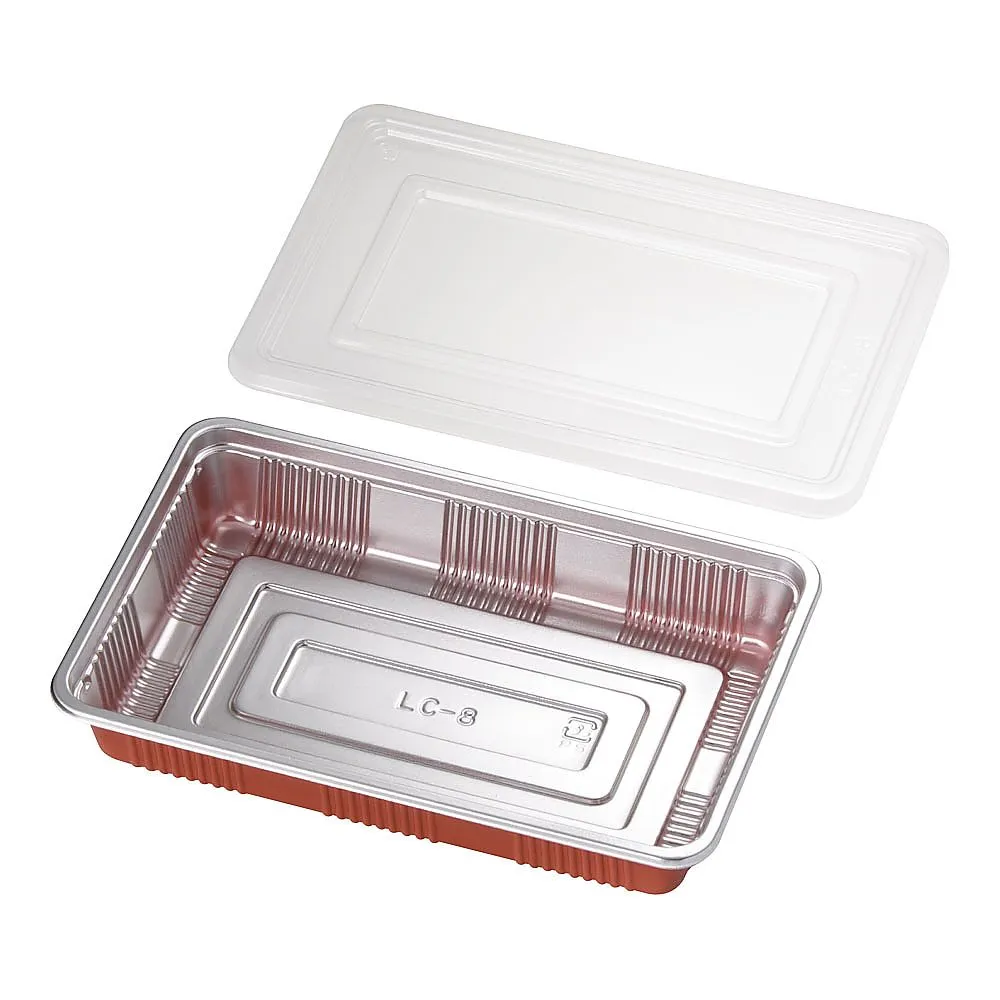 62-6653-38 Box lunch container with transparent lid (100 sets) LC-8
