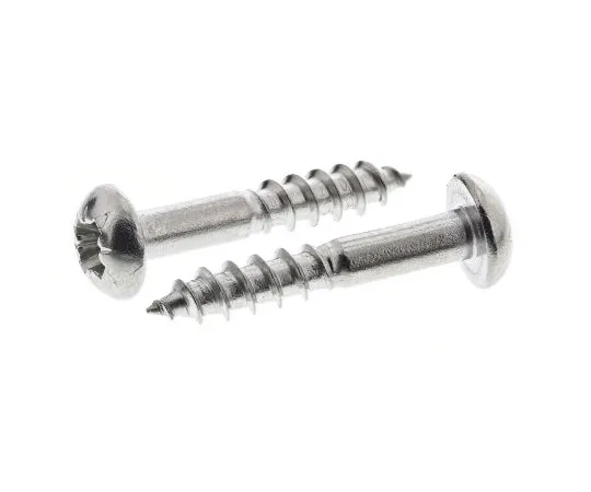 63-4817-14 Pozidriv Round Stainless Steel Wood Screw, A2 304, 3.5mm Thread, 20mm Length 483-3012