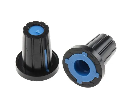 63-4805-60 RS Pro Potentiometer Knob, Push-On Type, 17mm Knob Diameter, Black, D Shaped Shaft Type, 6mm Shaft 467-6049
