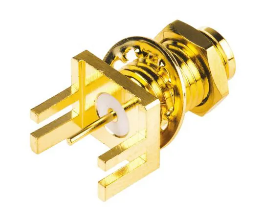 63-4858-28 RS Pro Straight 50Ω Edge Mount Bulkhead Fitting SMA End Launcher Connector, Solder Termination 526-5779