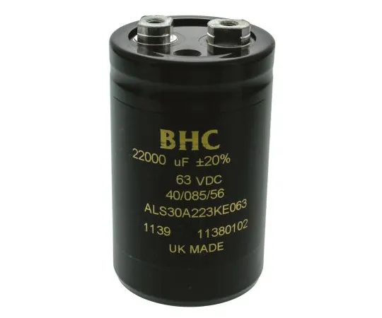 63-4777-97 KEMET 22000μF 63V dc Aluminium Electrolytic Capacitor, Chassis Mount 51 x 82mm +85°C 51mm 82mm ALS30A223KE063