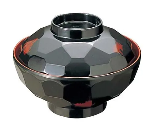 61-6843-08 Kikko soup Bowl No. 10 A Akebonouchi red meat melamine 3486800