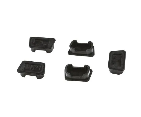 63-4927-93 Female 9 Way D-sub Connector Dust Cap, Carbon Black Reinforced PP 666-0939
