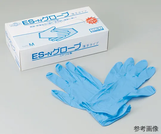62-9845-98　［Discontinued］ES-N Gloves, PF Thin Type, S Size(Nitrile), 100 Pieces