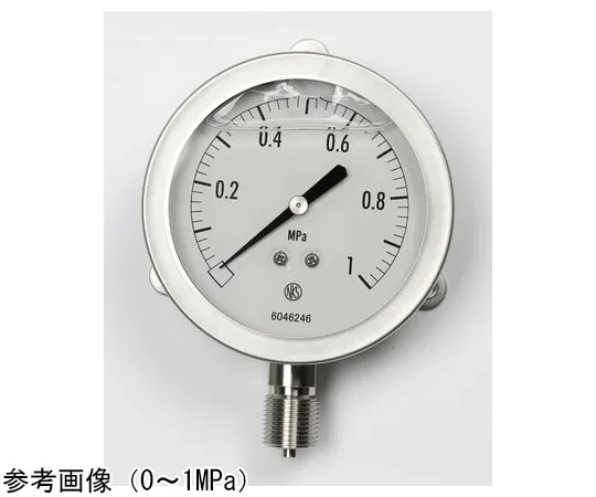 65-4324-70 Pressure Gauge with Glycerin (75Φ) 0.1 MPa GV51-233