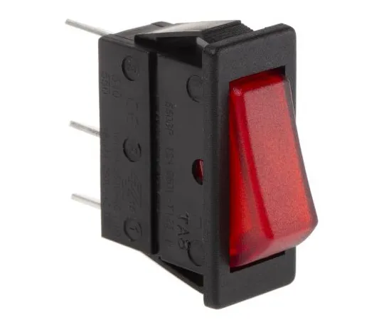 63-4753-25 Arcolectric Illuminated Single Pole Single Throw (SPST), Latching Rocker Switch Panel Mount C5503ALNAB