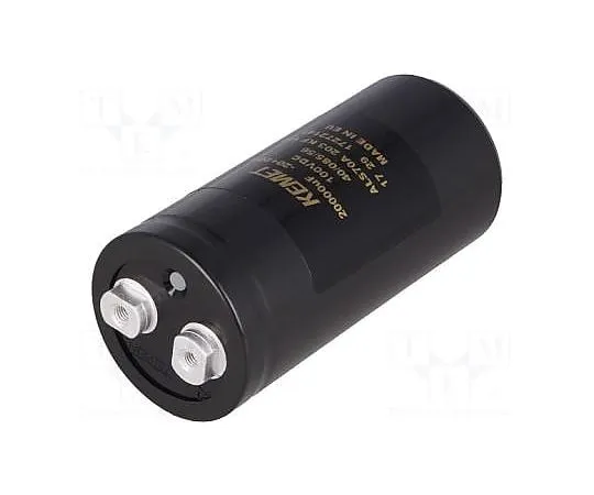 63-4690-50 KEMET 20000μF 100V dc Aluminium Capacitor, Chassis Mount 51 (Dia.) x 105mm +85°C 51mm 22.2mm ALS70A203KF100