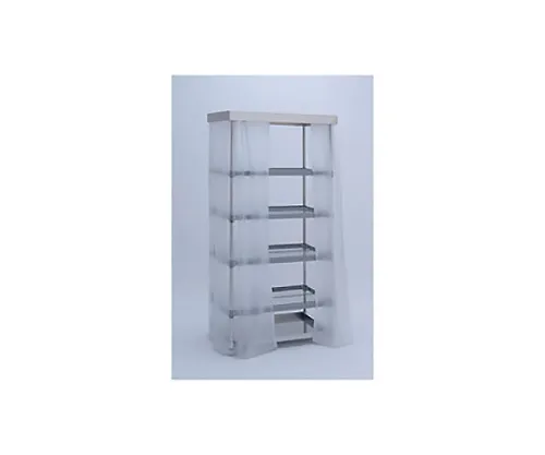 61-3806-99　［Discontinued］Dry Shelf Curtain with Top Panel with Water Receiving Tray 1 Sheet D460 x W760 x H1590mm　DSP-2254