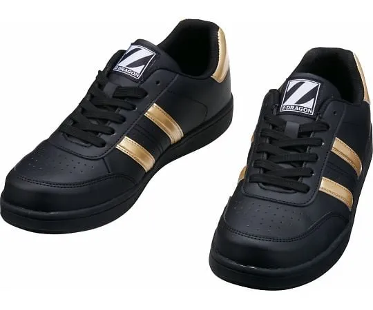 64-0992-86 Safety Shoes Lace-Up Type Black x Gold 22.0 cm S3171-1