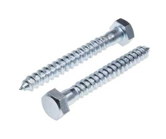 63-4655-44 RS PRO Hex Coach Screw, Steel Bright Zinc Plated, 12mm x 120mm 825-203