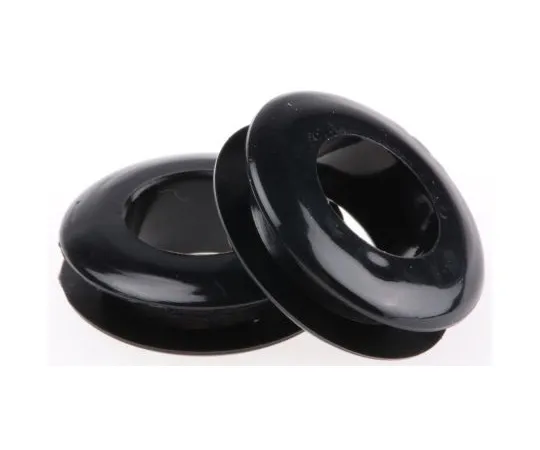 63-4930-04 RS PRO Black PVC 14mm Round Cable Grommet for Maximum of 10.5mm Cable Dia. 666-4603
