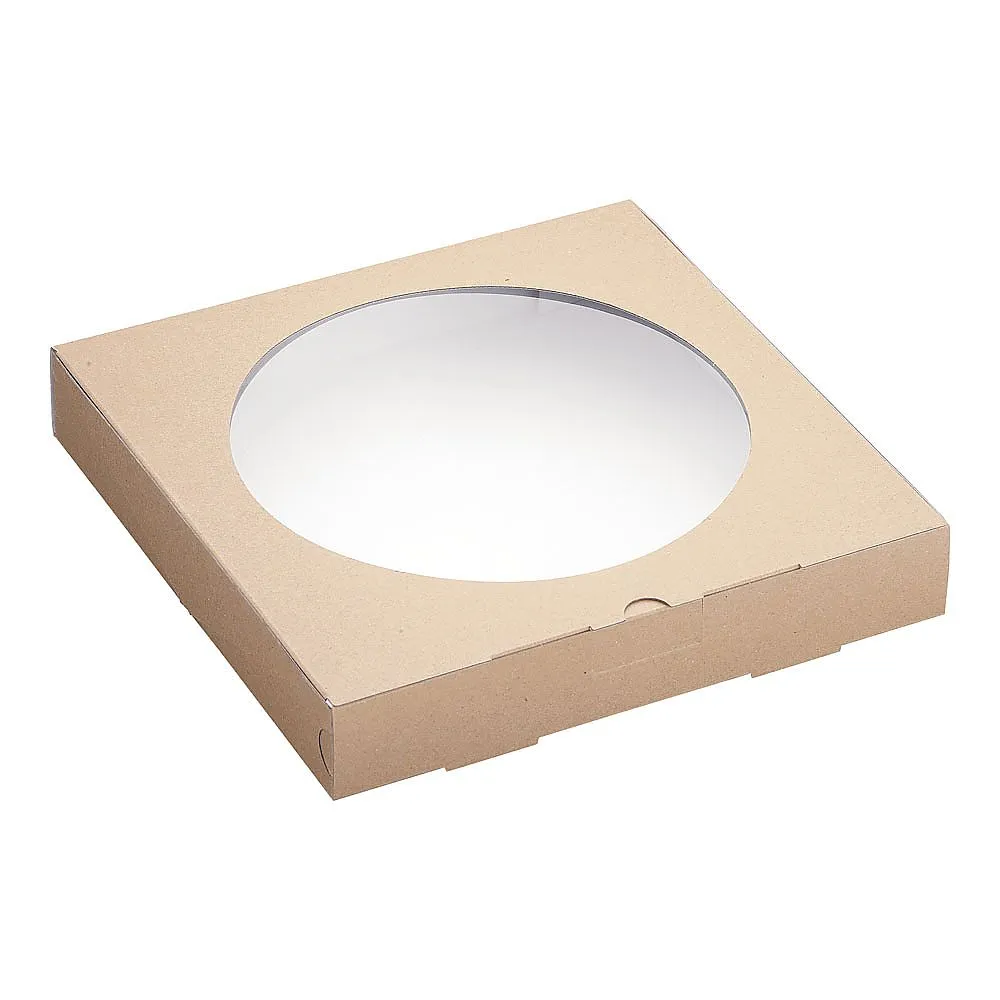 64-4189-71 Craft Pizza Box with Window Square (25 Pieces)