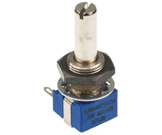 63-4852-93 Bourns 1 Gang Rotary Cermet Potentiometer with a 6 mm Dia. Shaft, 10kΩ, ±10%, 1W, Linear 53RAA-R25-A15L 53RAA-R25-A15L