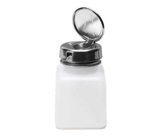64-2944-38 Natural Square HDPE Bottle with Take-Along Locking Pump 120cc 35702