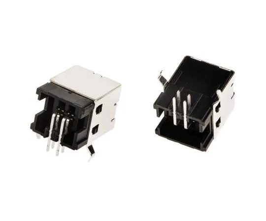 63-4859-16 TE Connectivity 1 Port Right Angle Through Hole Mount Female Version 2.0 Type B USB Connector 292304-1