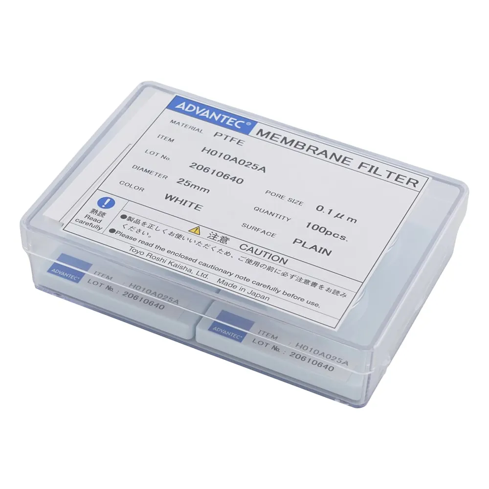 4-910-02 Membrane Filter (Hydrophilic PTFE Type) Pore Size 0.1μm 100 Pieces 13010802