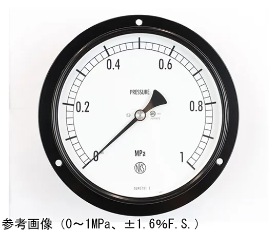 65-4291-39-20 Normal Pressure Gauge (Φ150) Embedded D Frame (Mounting Hole) - With 0.1~0.1 MPa with Inspection Certificate AG15-231