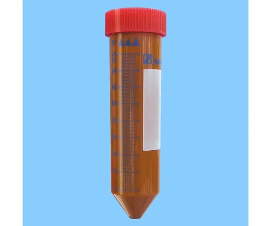63-2978-21 Sterilized V-Base Centrifuge Tube Light Shielding Type (Brown) Red Cap 50ml 62.547.354