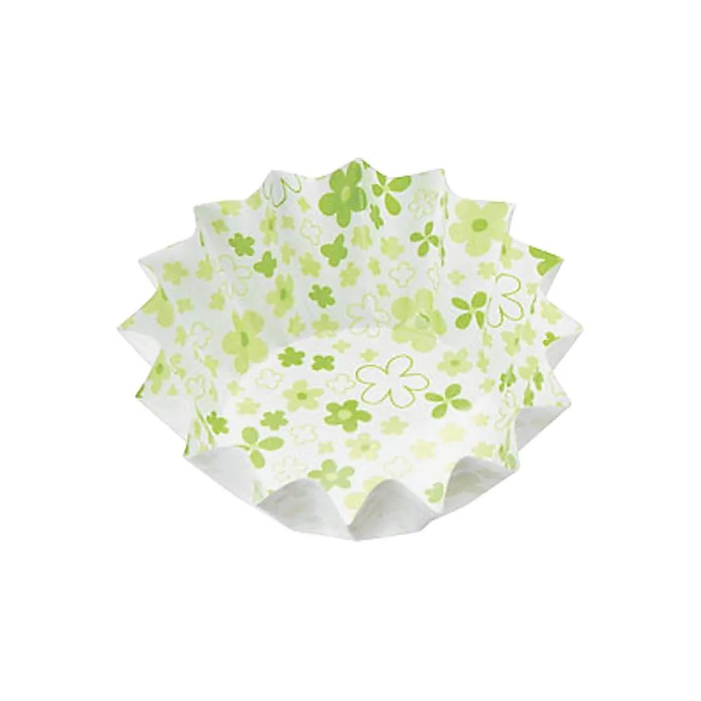 64-4201-36 Paper Cup Coco Case Sunflower Small Floral Pattern Green (500 Sheets)