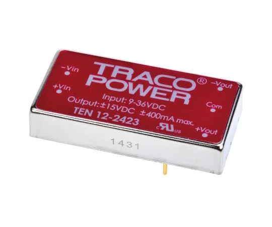 63-4783-70 TRACOPOWER TEN 12 12W Isolated DC-DC Converter Through Hole, Voltage in 9 → 36 V dc, Voltage out ±15V dc TEN 12-2423