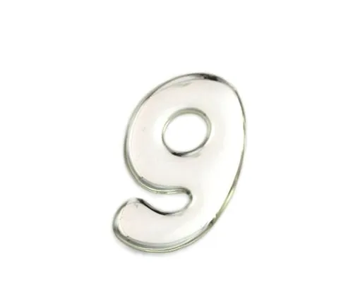 61-7427-73 Silver Metal Characters 9 35mm x 1mm SM35-9