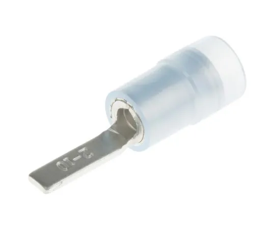 63-4750-70 RS PRO No Insulated Crimp Blade Terminal 10mm Blade Length, 1.5mm² to 2.5mm², 16AWG to 14AWG, Blue 267-4489