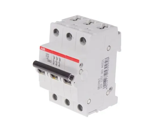 63-4858-51 ABB System M Pro S200 MCB Mini Circuit Breaker 3P, 32 A, 6 kA, Curve D S203-D32