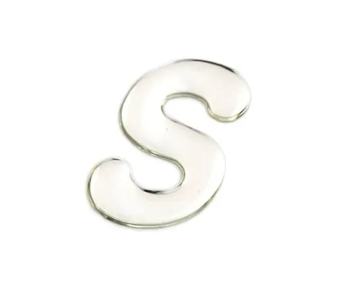 61-7427-93 Silver Metal Characters S 35mm x 1mm SM35-S