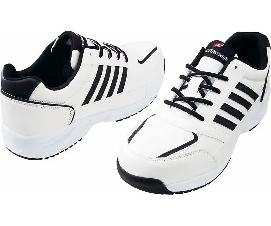 64-0990-38 Safety Shoes Lace-Up Type White 22.0 cm S8171