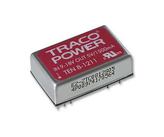 63-4790-78 TRACOPOWER TEN 8 8W Isolated DC-DC Converter Through Hole, Voltage in 9 → 18 V dc, Voltage out ±5V dc TEN 8-1221