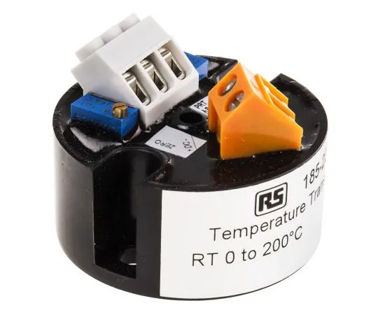 63-4718-02 PT100 Temperature Transmitter, 12 → 36 V dc, 0 → +200 °C 185-2290
