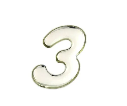 61-7427-67 Silver Metal Characters 3 35mm x 1mm SM35-3