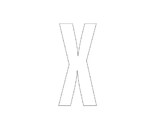 62-6142-31 Road Indicator Sheet Alphabet X 300 x 150 White 835-114W