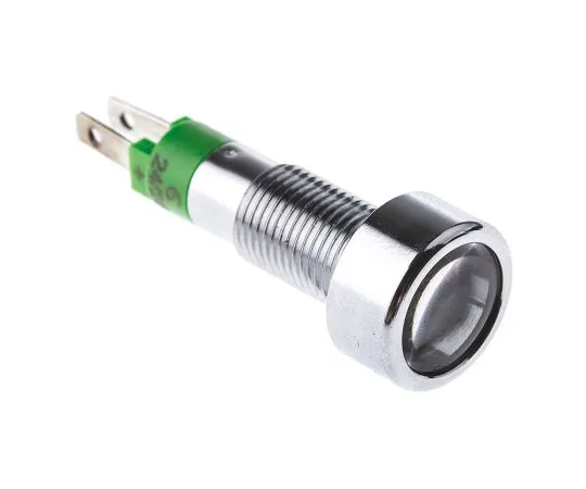 63-4774-97 Signal Construct Green Indicator, Tab Termination, 24 → 28 V, 8mm Mounting Hole Size SMLD08214