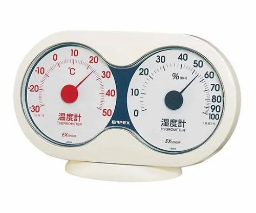 61-6865-76 Thermo-Hygrometer 94 x 150 x 35mm 110G (Blister Pack) Off-White (White) TM-2781
